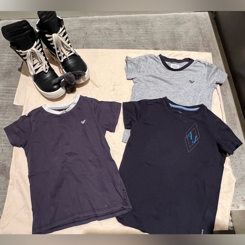Armani Junior Kids lots of 3 Tshirts Size 4 5 6